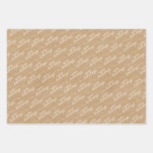 Einfache Klasse Chic Happy Holidays Grußwünsche Wi Geschenkpapier Set (Vorderseite)