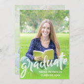 Einfache Klasse der Foto Graduation Party 2025 Einladung (Vorne/Hinten)