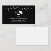 Einfache Klasse der Schwarz-weißen Absolventen 202 Begleitkarte (Vorne/Hinten)