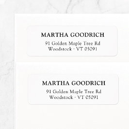 Einfache Klasse Elegant 12 Rücksendeadressen