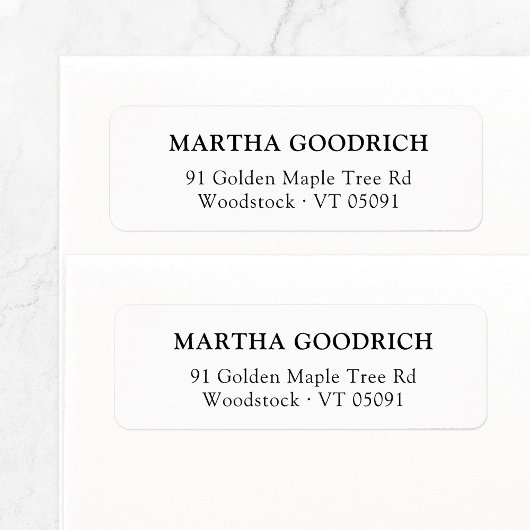 Einfache Klasse Elegant 12 Rücksendeadressen