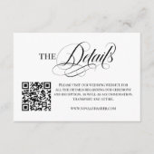 Einfache Klasse Elegantes Script Moderner QR Code Begleitkarte (Vorderseite)