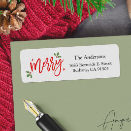 Einfache Klasse Merry Weihnachten Hand schrieb Skr