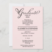 Einfache Klasse Script Graduate Foto Grad Party An Ankündigung (Rückseite)
