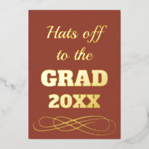 Einfache Klasse Terracotta Hats Off to Grad