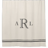 Einfache Klassik-Dreibuchstaben Duschvorhang (Vorderseite)