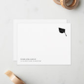 Einfache Klassik Grad Mortar Cap Abschluss Mitteilungskarte (Vorderseite/Rückseite Beispiel)