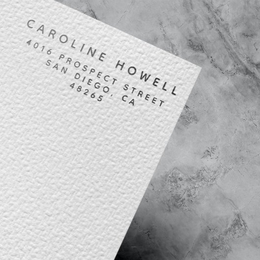 Einfache Klassik Moderne Rücksendeadresse Minimali Gummistempel