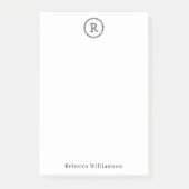 Einfache Klassik Moderne Rustikale Kleider Monogra Post-it Klebezettel (Vorderseite)