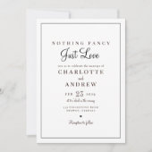 Einfache Klassik - nichts Extravagant nur Liebe Ho Einladung (Vorderseite)