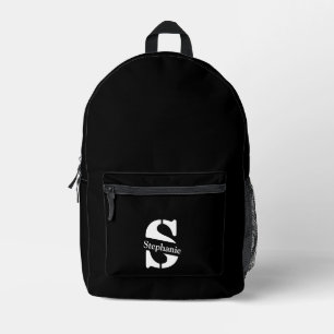 Einfache klassische Berufliche Monogramm und Name Bedruckter Rucksack