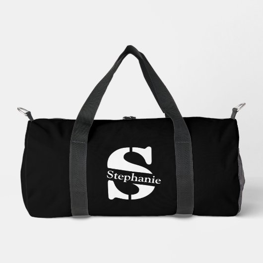 Einfache klassische Berufliche Monogramm und Name Duffle Bag (Vorderseite)