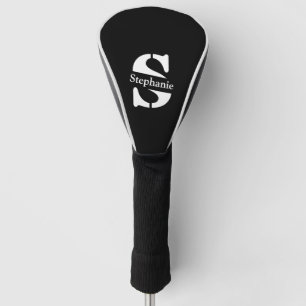 Einfache klassische Berufliche Monogramm und Name Golf Headcover