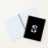Einfache klassische Berufliche Monogramm und Name Notizblock (Innenseite)