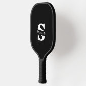 Einfache klassische Berufliche Monogramm und Name Pickleball Schläger (Links)