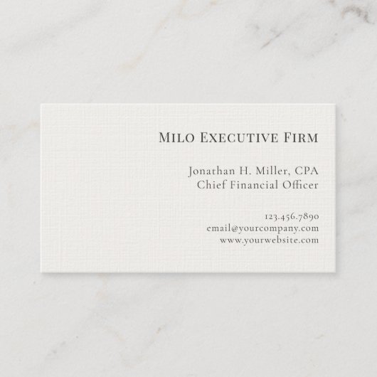 Einfache klassische Berufliche Wäsche Visitenkarte (Vorderseite)