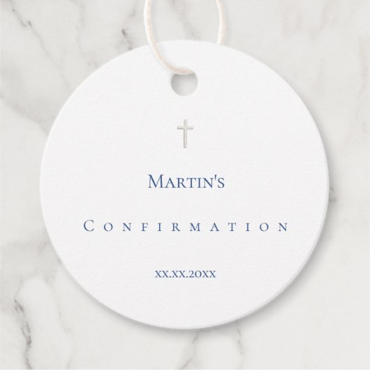 einfache klassische Bestätigung Geschenkanhänger (Vorderseite)