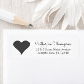 Einfache klassische Black Heart Girly Chic Script (Insitu)