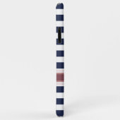 Einfache, klassische, blaue Streifen Muster Case-Mate iPhone Hülle (Hinten/Rechts)