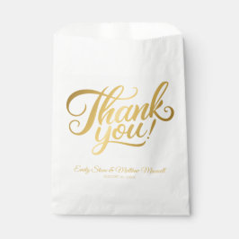 Einfache klassische "DANK YOU" Hochzeit White Geschenktütchen