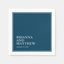 Einfache klassische Doppelrahmen in Navy Blue und Serviette