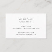 Einfache klassische Double-Visitenkarte Visitenkarte (Rückseite)