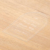 Einfache klassische Elegance Script-Hochzeit Acryleinladungen (Ablage )