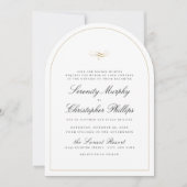 Einfache klassische Elegance Script-Hochzeit Einladung (Vorderseite)