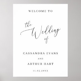 Einfache klassische Elegant Begrüßung Poster