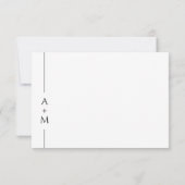 Einfache klassische Elegant Monogram Wedding RSVP Karte (Rückseite)