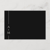 Einfache klassische Elegant-Monogramm-Details QR-C Begleitkarte (Rückseite)