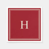 Einfache klassische Elegante Cranberry Rot mit Mon Serviette (Vorderseite)