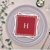 Einfache klassische Elegante Cranberry Rot mit Mon Serviette