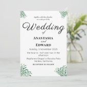 Einfache klassische Elegante Hochzeit Einladung (Stehend Vorderseite)