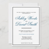 Einfache klassische Elegantenschrift Einladung (Vorderseite)