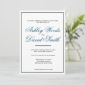 Einfache klassische Elegantenschrift Einladung (Stehend Vorderseite)