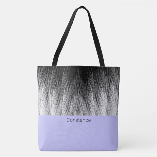 Einfache, klassische Feathers Mit Monogramm Tote B Tasche (Vorderseite)