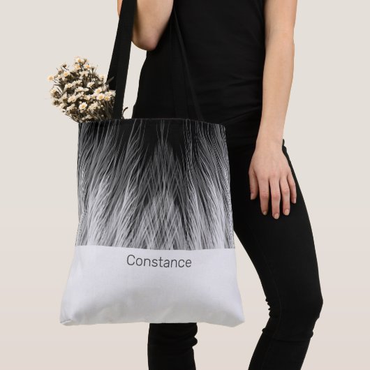 Einfache, klassische Feathers Mit Monogramm Tote B Tasche (Von Nahem)