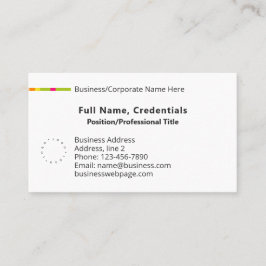 Einfache klassische Firmenlogos, Farblinie Visitenkarte