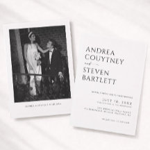 Einfache klassische Foto Schwarz-Weiß-Hochzeit