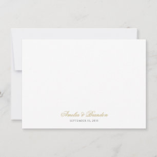 Einfache klassische Gold-Kalligrafie-Script Vielen Mitteilungskarte