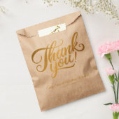 Einfache klassische Goldene Schrift ''DANK YOU'' H Geschenktütchen (Versiegelt)