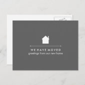 Einfache klassische Grau- und Weiße Haus - Neue Ad Ankündigungspostkarte (Vorne/Hinten)