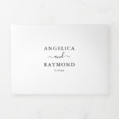 Einfache klassische Hochzeit mit drei Falten Einla Dreifach Gefaltete Einladung (Cover)