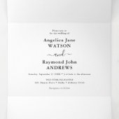 Einfache klassische Hochzeit mit drei Falten Einla Dreifach Gefaltete Einladung (Innenseite Mitte)