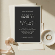 Einfache klassische Hochzeit mit Holzkohle