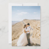 Einfache klassische Hochzeit mit zwei Fotos Save The Date (Rückseite)