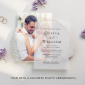 Einfache klassische Hochzeit Pergament Einladungen