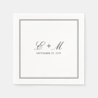 Einfache klassische Hochzeitmonogramm