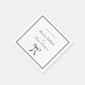 Einfache klassische Hochzeits-Schleife Serviette (Ecke)